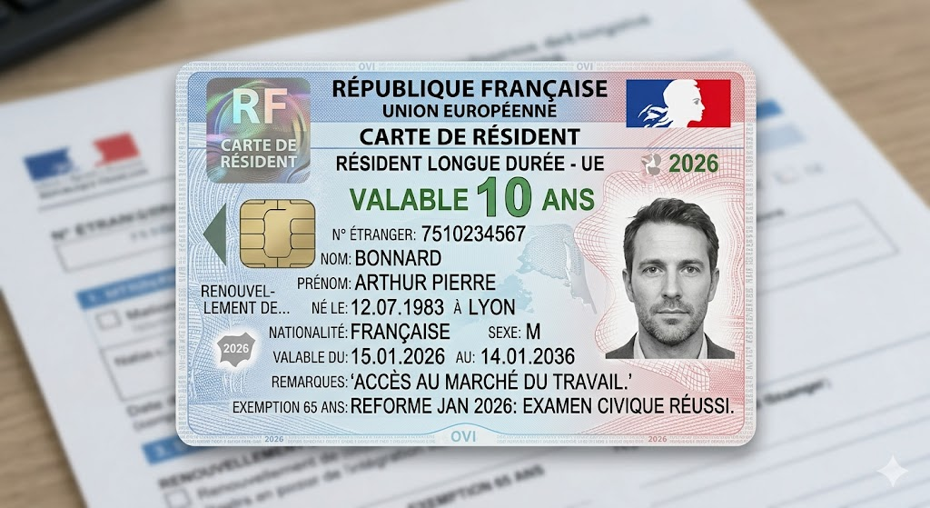 Carte de Résident 10 ans - Examen Civique 2026